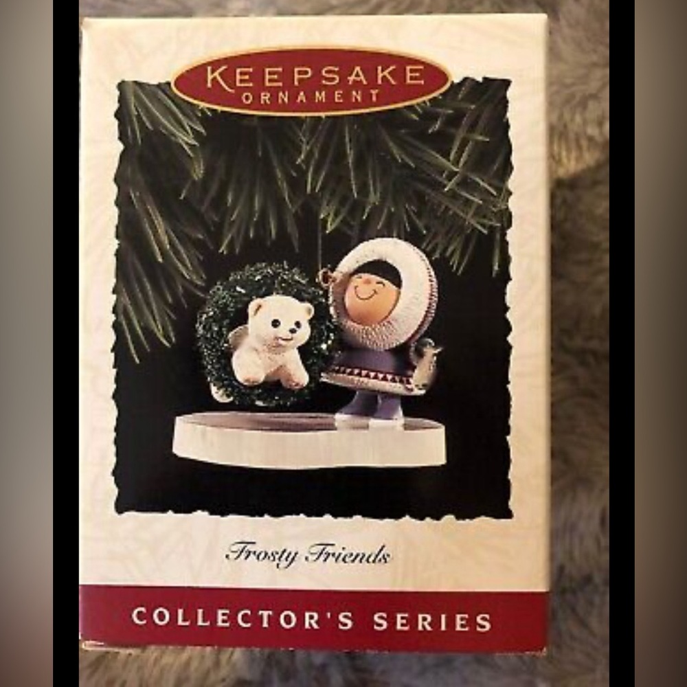 1994 Hallmark Ornament  ~ Frosty Friends #15 - Wreath ~ QX5293 ~ NIB
